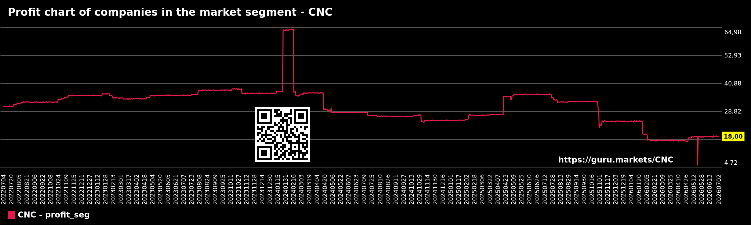 Profit chart of companies in the market segment - CNC